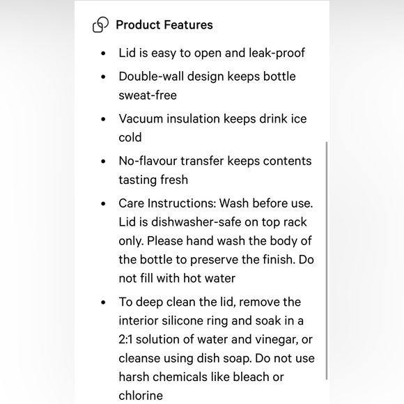 🍋 Lululemon Back To Life Sports Bottle 32 oz., *Shine, NWT - Picture 12 of 14